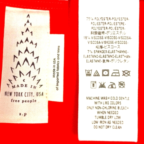 Free People Women Andrea Tie-back Tank Top Sz SM Holiday Red Vneck Sleeveless - Picture 14 of 16